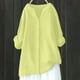 thumbnail image 2 of Sudadera con cremallera,Blusa de lino con cuello en V para mujer, manga larga, suelta, con botones delanteros, tejido de mezcla suave, ideal para uso informal en casa, sopatenor, 2 of 9