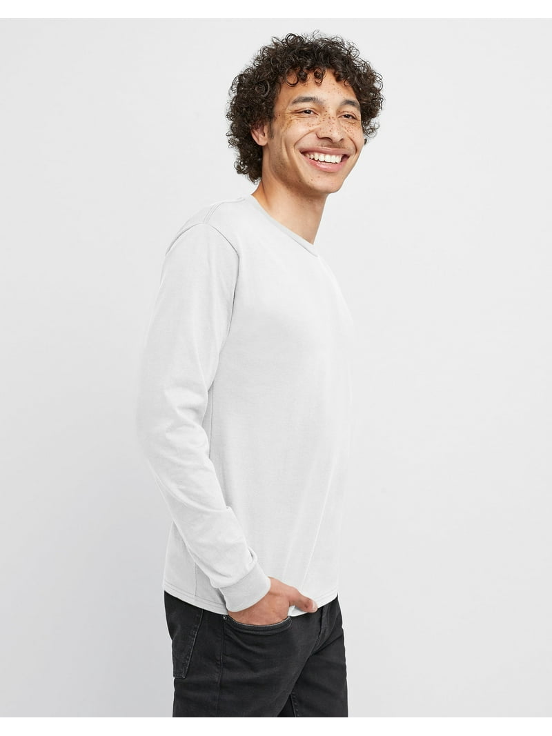 Hanes ComfortSoft Long Sleeve Men's T-shirt, Super Soft Cotton, 4