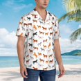 thumbnail image 3 of Balery Horses Camisas hawaianas de manga corta para hombre, camisas playeras de corte holgado, camisas de vacaciones con botones,Small, 3 of 7