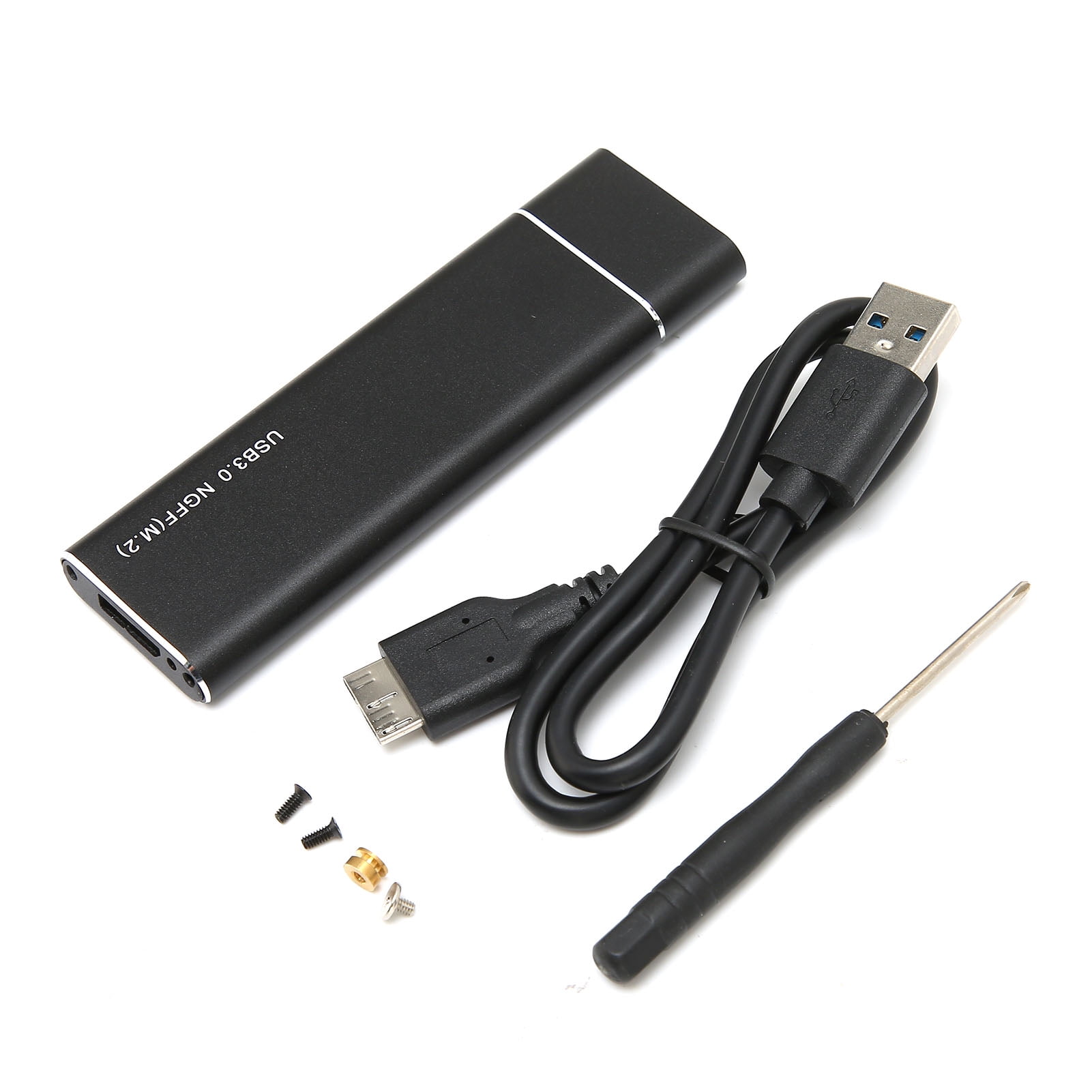 Hard Drive Enclosure, 6Gbps Transmission Speed Simple Fashionable Ultraslim USB3.0 Transmission Interface USB3.0 HDD Enclosure  For  For OS X Black