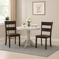 thumbnail image 7 of Transitional Wooden Side Chair with Ladder Backrest, Set of 2, Dark Brown, 7 of 7