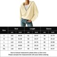 thumbnail image 2 of Abrigo Suéter de media cremallera para mujer, suéter suelto informal, suéter holgado y acogedor, prendas de vestir Kuymtek Beige T S para Mujer, 2 of 6