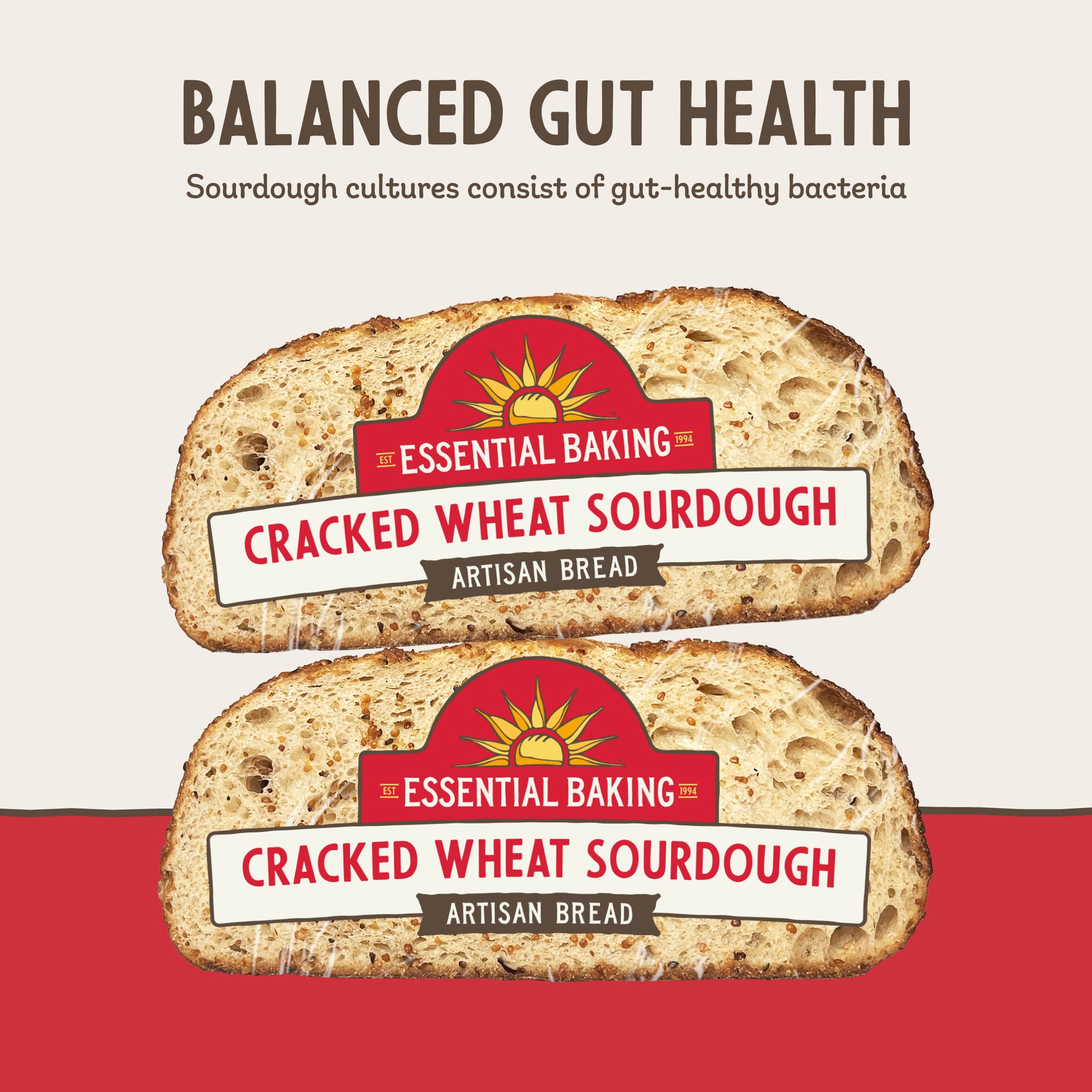 Essential Baking Cracked Wheat Sliced Sourdough Bread, Non-GMO, 16 oz