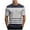 Gray, variant on Men's Striped T Shirt Short Sleeve Round Neck Color Block Summer Tops Casual Tee for Mens