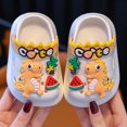 thumbnail image 1 of Zapatos de jardín con diseño de dinosaurio para niños y niñas, con dibujos animados, antideslizantes, de suela suave, para verano, para niños, para usar en la playa, 1 of 5