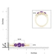 thumbnail image 4 of ANGARA Natural 0.8 Ct. Amethyst Classic Ring in 14K Yellow Gold for Women (Ring Size: 3.5), 4 of 9