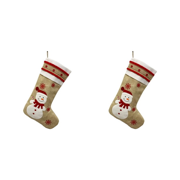Cateissary Calcetín de Navidad lindo colgante de lino chimenea pared regalos bolsa tarjeta almacenamiento calcetín Oficina fiesta decoración Type3 NO3