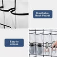 thumbnail image 5 of Bevtee Over The Door Shoe Organizer, 2 Pack Hanging Shoe Organizer with Hooks, 28 Large Mesh Pockets, White and Black, 5 of 7