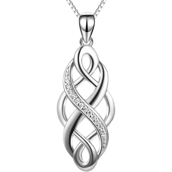 Irish Celtic Knot Created Opal Pendant Necklace Sterling Silver Black Necklaces for Women Men 18"