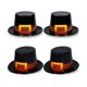 thumbnail image 1 of wonima44 Liliful 4 Pcs Pilgrim Hats Thanksgiving Hat Thanksgiving Novelty Top Hats Cosplay Costume Accessory for Adults, 1 of 1