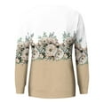 thumbnail image 5 of Meichang Sweatshirts pour Femmes Manches Longues Col Rond Coupe Ample Pull Tunique Graphique Florale Mode Sweatshirts à Blocs de Couleur avec Poche, 5 of 5