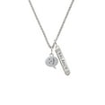 thumbnail image 2 of Delight Jewelry Silvertone Emoticon :-) - Smiling - Silvertone Balance Bar Charm Necklace, 23", 2 of 4