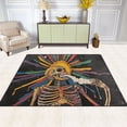 thumbnail image 2 of Yayeee Area Rugs for Living Room 5.2'x4' Indoor Non Slip Washable Bedroom Carpet, Colorful Skeleton Sun, 2 of 6