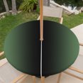 thumbnail image 6 of Round Outdoor Tablecloth with Umbrella Hole and Zipper, Green Black Ombre Fitted Table Cover with Elastic Edge for 36-44 Inch, Modern Gradient Abstract Art Waterproof Patio Tablecoths for Picnic, 6 of 9
