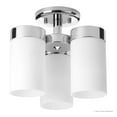 thumbnail image 4 of Urban Ambiance Luxury Mid-Century Modern Flush-Mount Ceiling Fixture, Size: 9-7/8"H x 11-3/4"W, with Modern Style Elements, Polished Chrome Finish and Etched White Shade, UHP2296, 4 of 4