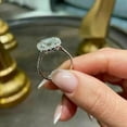 thumbnail image 4 of 2.22Ct Cushion Cut Lab Created Diamond Halo Engagement 14K White Gold Plated Silver, 4 of 4