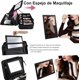 thumbnail image 3 of XL Grande Estuche de Maquillaje de Viaje 3 Capas - Con Espejo, Bolsa de Cosmético Impermeable con Divisor Ajustable, Gran Capacidad Organizador de Maquillaje Impermeable (Grande Negro), 3 of 4