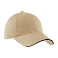 thumbnail image 2 of Port Authority Mens Sandwich Bill Cap with Striped Closure, 2 of 4