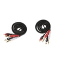 thumbnail image 1 of 2Pcs .35mm 1/4 " a 2 RCA Adaptador de enchufe Cable .5 metros, 1 of 6