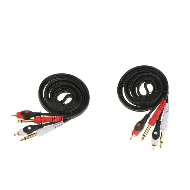 Cable adaptador de audio, cable de instrumento de 6.5 mm a RCA, cable de audio de 6.35 mm a RCA, cable de audio macho 6.5 a RCA, cable de audio macho a 6.5 macho RCA, cable de audio macho a 6.5