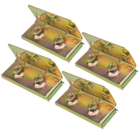 Strong Bed Hinge Headboard Rail Hanger Parts Old Fashioned Extra Thick Insert 4 Pcs