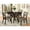 Espresso+Gray, variant on 7 Pcs Counter Height Dining Room Ii Weathered Gray Finish, Rectangular Table For Various Settings, Chairs & Stools Made Of Quality Composite Wood Veneer, 220lbs Weight Capacity Per Seat Ii,