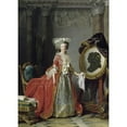 thumbnail image 2 of Adélaïde Labille-Guiard 11x14 Gold Ornate Wood Frame and Double Matted Museum Art Print Titled - Portrait of Madame Adelaide (1732-1800) (1787), 2 of 4