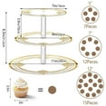 thumbnail image 4 of Iauyy 3 Tier Acrylic Cake Stand -DIY Design Wedding Dessert Display Tower for 34 Cupcakes for Birthday Party Gathering Festival, Gold Border-2, 4 of 8