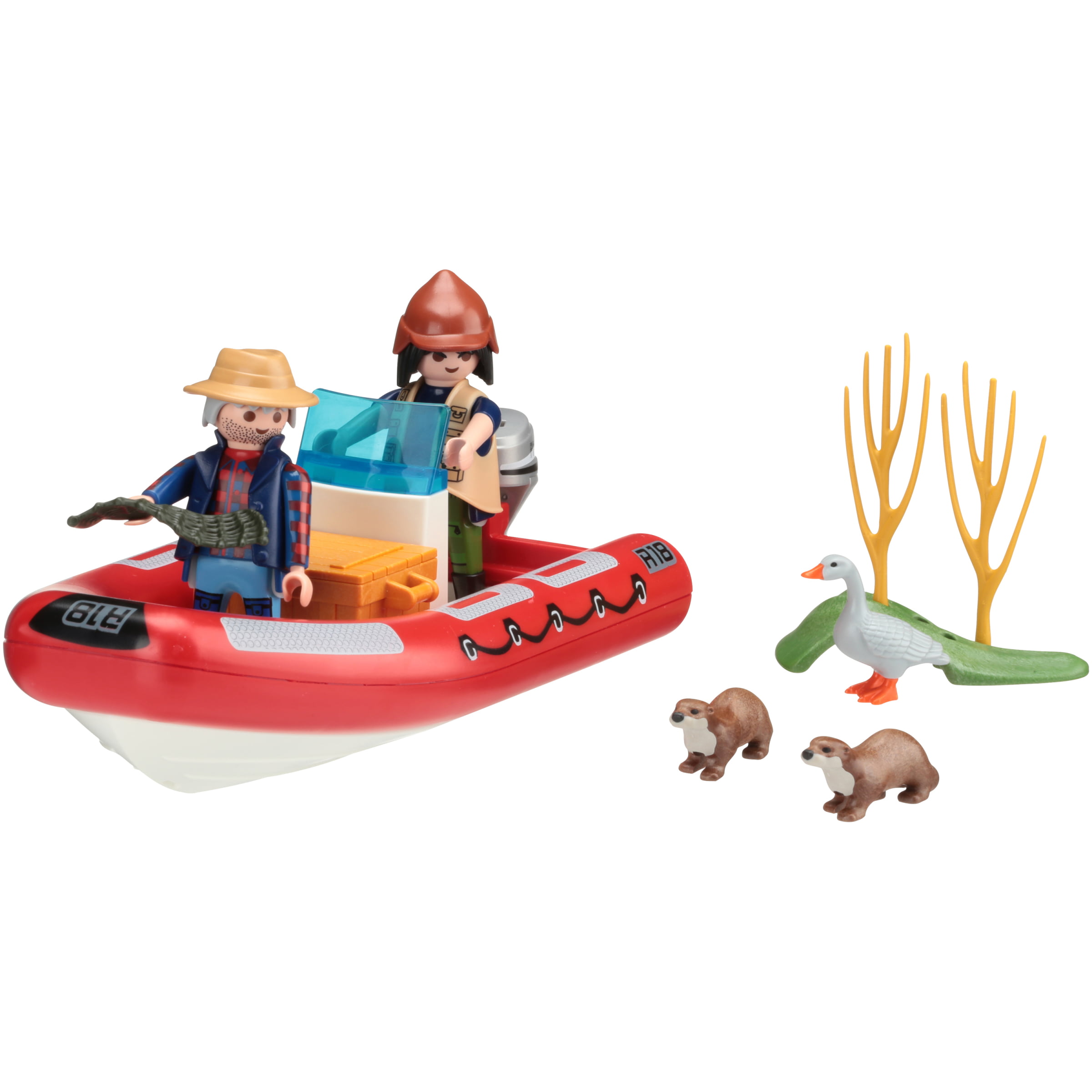 PLAYMOBIL Explorers Enemy Airboat with Raptor kids gift 
