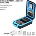 thumbnail image 2 of Camera Battery Memory Card Case, Memory Card Hard Protector Case Professional Water-Resistant Anti-Shock Camera Battery Storage Box for 2 Camera Batteries 4 SD Cards 2 XQD Cards or 2 CF Cards B, 2 of 5