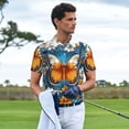 thumbnail image 3 of Fotbe Spring Butterfly Flowers Camiseta Polo de Golf para Hombre con Estampado – Camisa Deportiva Transpirable con Cuello Abotonado-Medium, 3 of 6