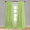 thumbnail image 5 of Ambesonne Leaves Curtains, Green Curvy Twigs Botany, Pair of 28"x84", Pale Green White, 5 of 5
