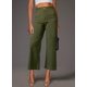 thumbnail image 2 of Pantalones miduo para mujer, cintura alta, pernera ancha, verde 28, 2 of 6