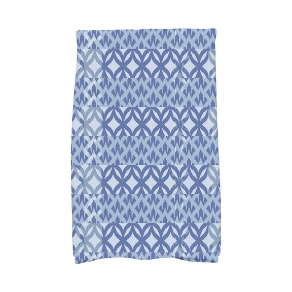 Simply Daisy, 16 x 25 Inch, Greeko Simple, Geometric Print Kitchen Towel, Royal Blue