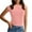 B-Pink, variant on Wyobmus Womens Crew Neck Tops Casual Slim Summer 1/4 Sleeve T Shirt Solid Color form Fitting Backless Base Top Tunic B-Blue