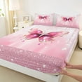 thumbnail image 3 of Castle Fairy Flying Crystal Butterfly 4 Pieces Queen Sheet Sets for Teens Women Men,Abstract Splash Ultra Soft Flat Sheet,Bling Glitter Queen Fitted Sheet,Super Cozy Room Decor, 3 of 7