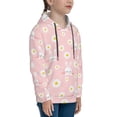 thumbnail image 3 of Lsque Rabbit Sunflower Patten Youth Hoodie Sweatshirt Pullover with Kangaroo Pocket Boys and Girls Hoodie Warm Hoodie for Kids-Large, 3 of 6