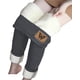 thumbnail image 3 of Leggings con forro polar para mujer, cintura alta, control de barriga, pantalones de yoga suaves y cálidos, mallas de gimnasio de color sólido, 3 of 5