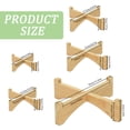 thumbnail image 6 of Set of 5 Short Wooden Plant Stand 5 Size, Single Floor Flower Planter Stand, Outdoor Clearance Plant Holders Indoor Stand, Mid Century Modern Plant Stand Riser Shelf for Display (Nature), 6 of 7
