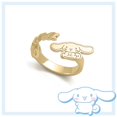 thumbnail image 1 of Anillo de dibujos animados Kawaii Sanrio Kuromi My Melody Anime, lindo gato Pom, Purin Girly Heart, anillo de pareja, enviar juguete de Firend para niñas, 1 of 4