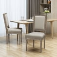 thumbnail image 2 of GDF Studio Margaret French Country Fabric Upholstered Dining Chairs, Set of 2, Wheat, 2 of 9