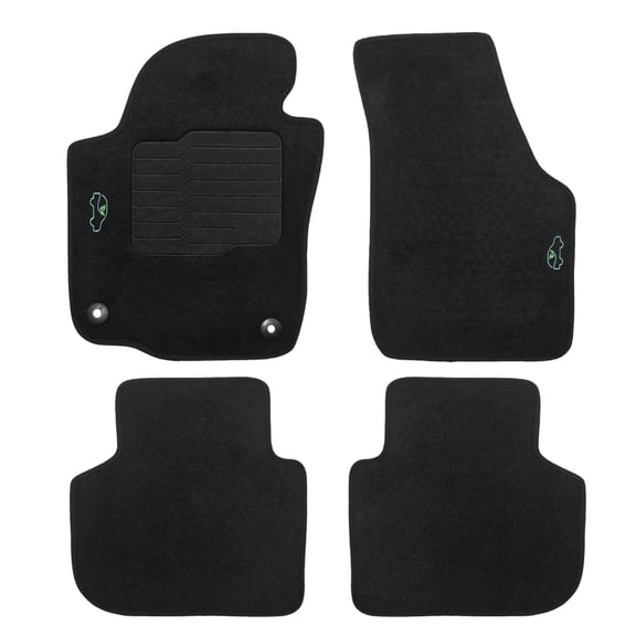 ecoMats Carpet Floor Mats Custom Fit For 2020 to 2023 Volkswagen Passat with Anti Slip Heel Pad and Safety Pins