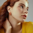thumbnail image 2 of Mesovor Women Small Hoop Earrings 18K Gold Plated Hypoallergenic Cute Enamel Huggie Earring Gifts, 2 of 5