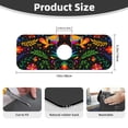 thumbnail image 2 of Logiee Mexican Flower Traditional1 Print Kitchen Sink Splash Guard Faucet Mat for Splash Guard Behind Faucet Drip Catcher for Kitchen,Bathroom,Sink Mat,Dish Drying Mat,Bathroom-15" X 5.5", 2 of 7