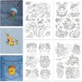 thumbnail image 1 of 4 Sheets Flowers Animals Pattern Water Soluble Hand Sewing Stabilizers Stick and Stitch Embroidery Designs Paper for Fabric Embroidery Stitch Practice Embroidery Transfers, 1 of 7