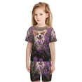 thumbnail image 2 of Yiaed Dog in Lavender Flowers for Kid's Short-Sleeved Pajamas Set, Summer Short Set for Children Round Neck Pjs Set 2pcs Toddler Clothes Fit for Boys & Girls -X-Large, 2 of 6
