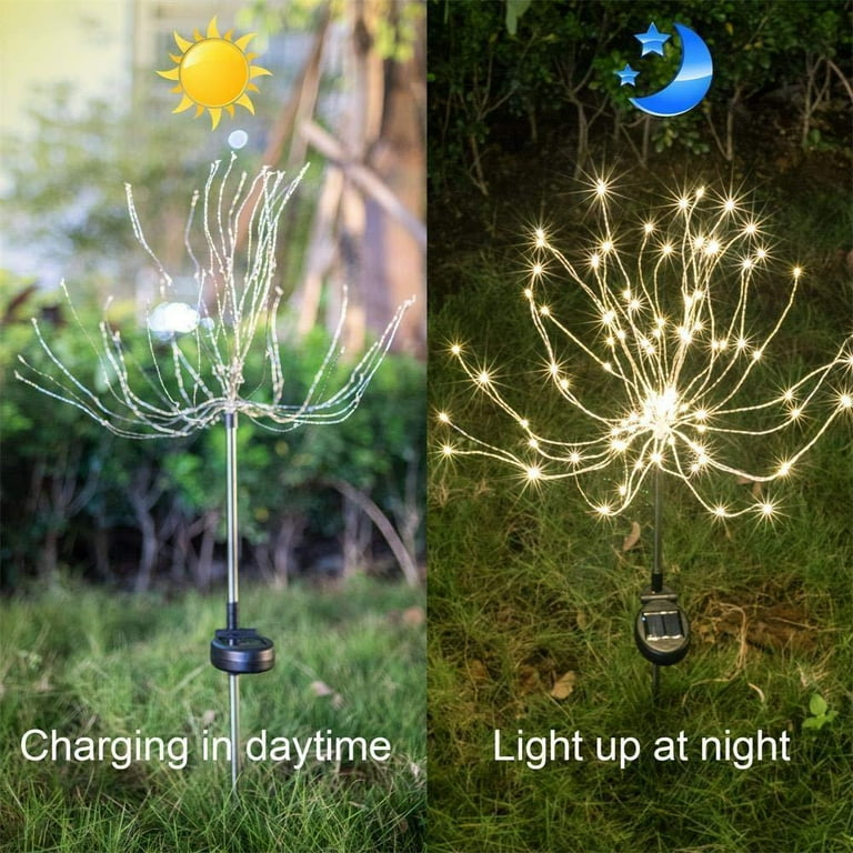 Solar Lights Outdoor, EpicGadget 105 LED Solar Lights String Lights for Garden Decoration Waterproof Fireworks Modeling Lighting Fiber Optic DIY Light Outdoor Christmas Lamp - Warm White (2 Pieces) Solar Lights Outdoor, EpicGadget 105 LED Solar Lights String Lights for Garden Decoration Waterproof Fireworks Modeling Lighting Fiber Optic DIY Light Outdoor Christmas Lamp - Warm White (2 Pieces)