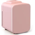thumbnail image 1 of - Mini refrigerador de 4 l/6 las, refrigerador portátil y calentador sin freón, proporciona almacenamiento compacto para el cuidado de la piel, bebidas, cosméticos, recámara, oficina,, 1 of 5