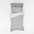 thumbnail image 2 of Leaves Duvet Cover Set, Surreal Botanical Formations with Dashes and Streaks, Bedding Set with Shams and Fitted Sheet, 3 Sizes, by Ambesonne, 2 of 3
