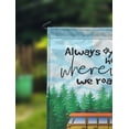 thumbnail image 2 of Printtoo Tan Always At Home Wherever We Roam Caravans 12.5x18 Inches Double SidedFlagsDouble Sided CampFlagCampsiteFlagPersonalized Camping Flags, 2 of 4